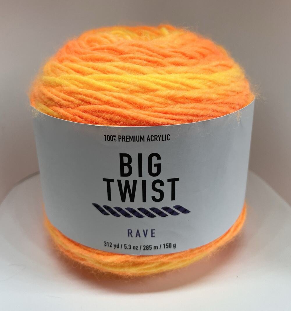 Big Twist Rave Yarn, Electric Citrus
